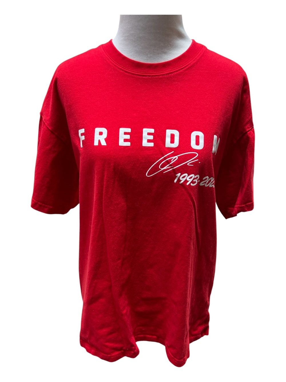 Red Charlie Kirk Freedom Faith Over Fear T-Shirt Unisex Medium